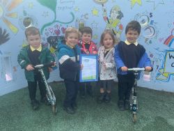 pupils with award for Contensis