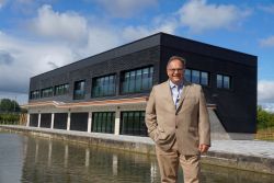 Cllr Reaney at the Moorings