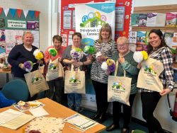 Library staff with participants from a Know Your Neighbourhood event at Shirebrook Library