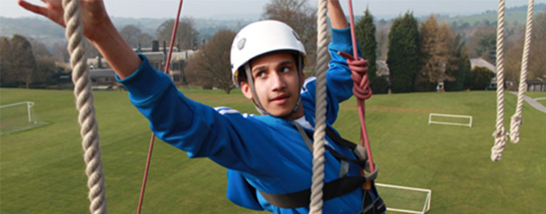 rope climbing at Lea Green