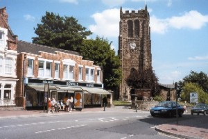 Heanor town centre and church