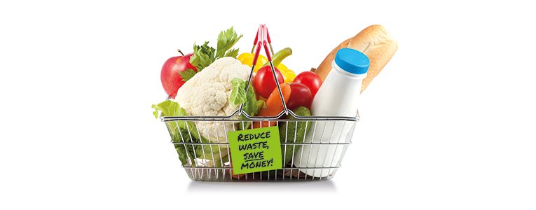 shopping basket full of food