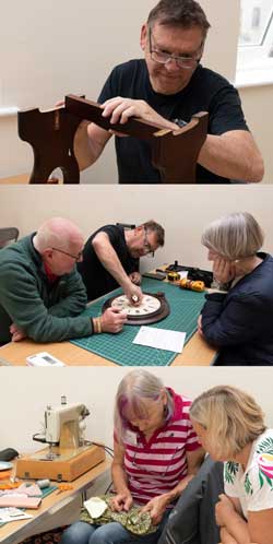 People mending objects at a repair café
