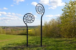 Fern sculptures by David Mayne on the Archaeological Way