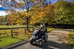 Person on a tramper at Shipley Country Park