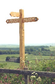 Signpost on a right of way
