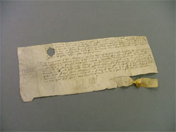 parchment with a hole in it