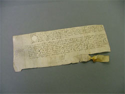 front of a repaired document