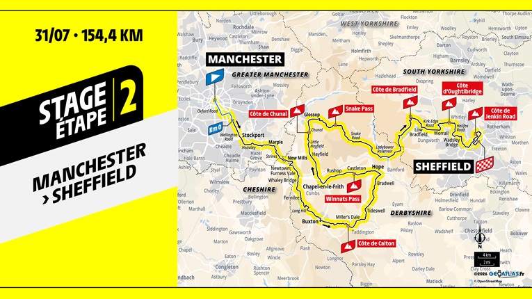 Tour de France Femme avec Zwift route map