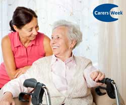Older woman with her carer