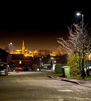 street with LED lighting