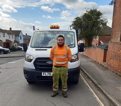 Road worker apprentice, Travis Brown